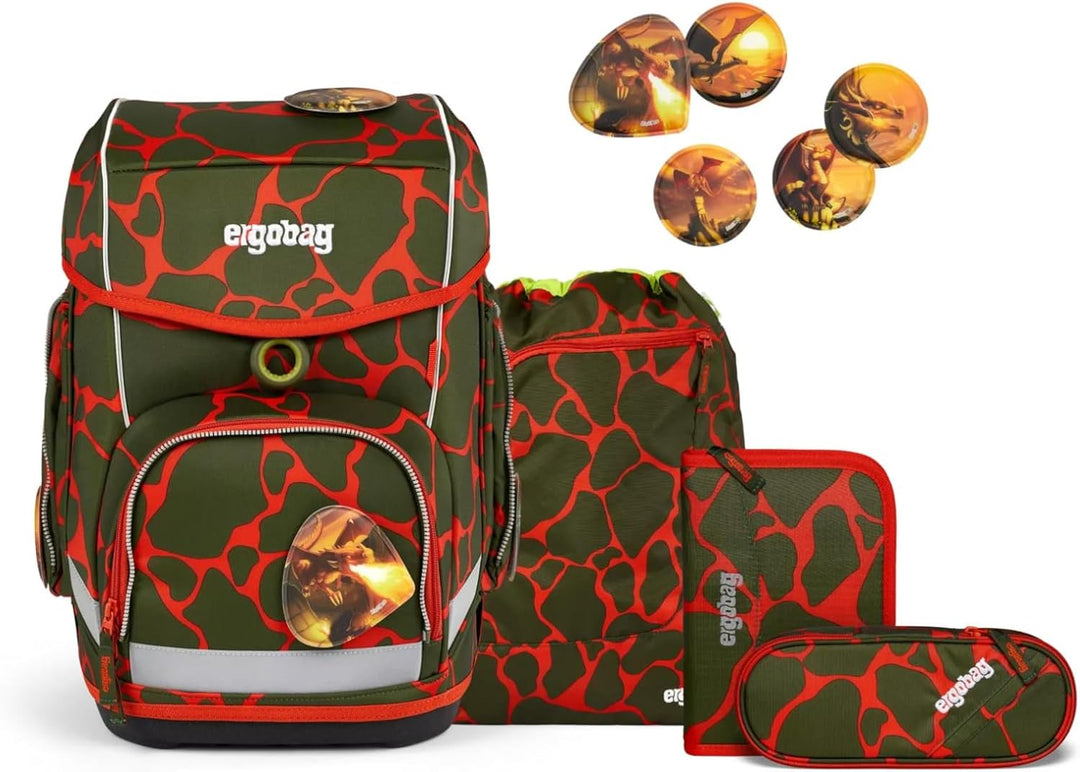 ergobag cubo Set ergonomischer Schulrucksack Klassisch 5-teilig 1. Klasse Grundschule Einheitsgrösse