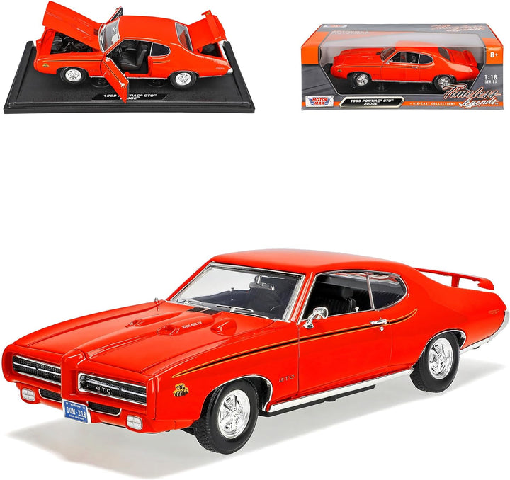 Motormax Pontiac GTO Judge 1969 Coupe Orange Oldtimer 1/18 Modellauto Modell Auto