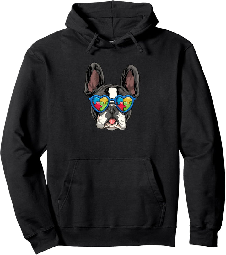 Puzzle, Motiv: Französische Bulldogge, für Jungen und Kinder Pullover Hoodie