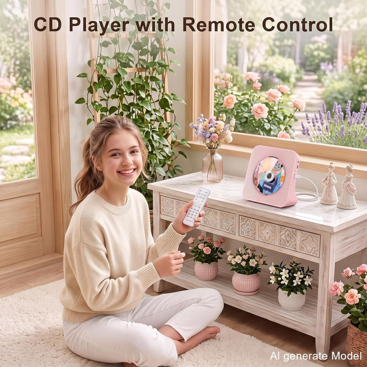 Gueray Tragbarer CD Player mit Bluetooth Desktop CD-Player für zu Hause Eingebaute Doppelte HiFi-Lau
