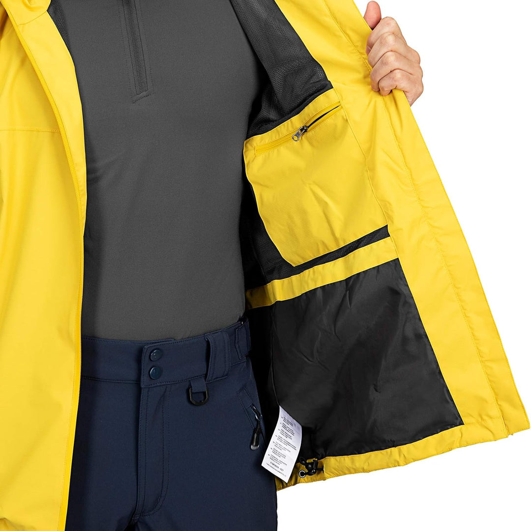 33,000ft Regenjacke Herren Wasserdicht Outdoorjacke Leichte Freizeitjacke Packbare Windjacke Fahrrad