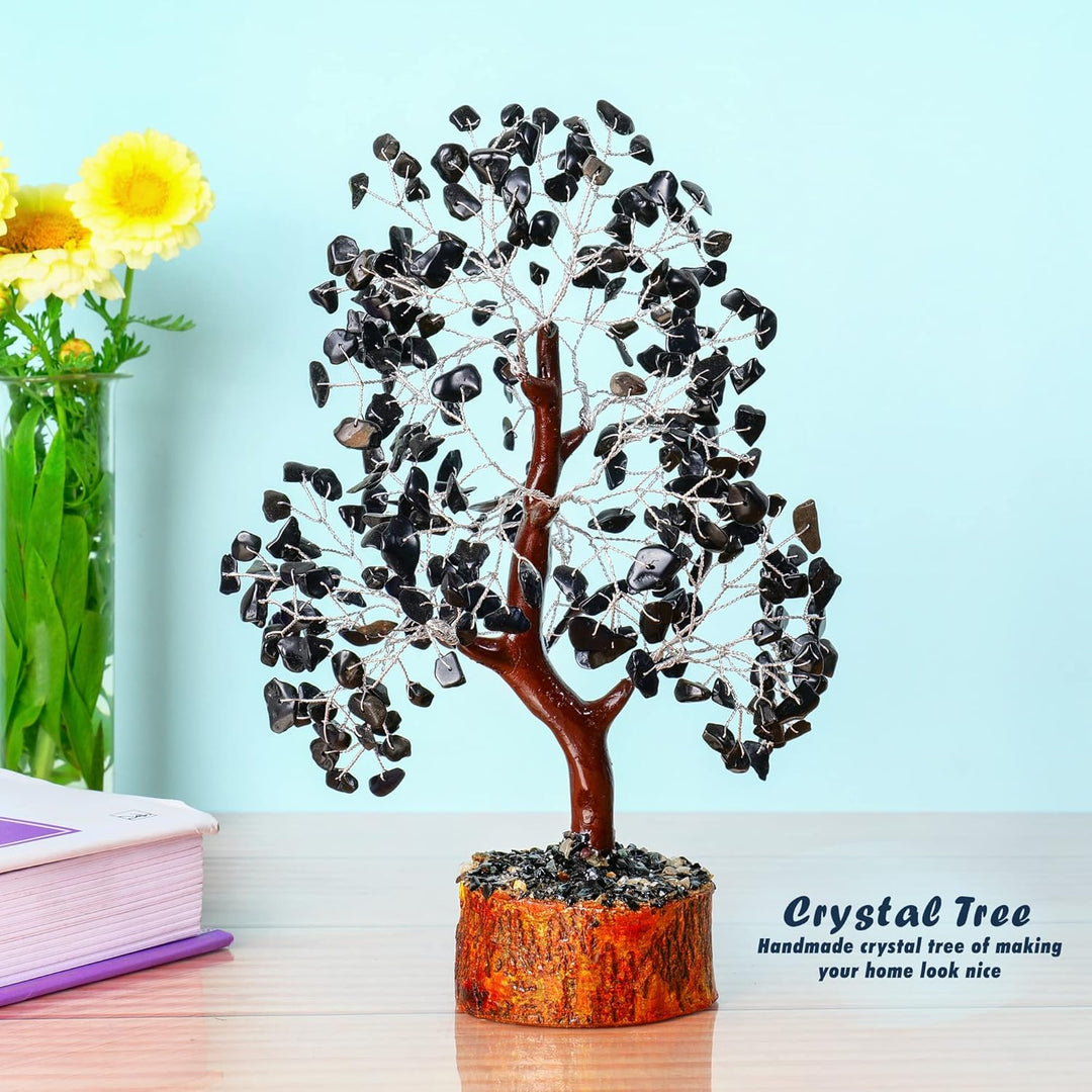 Schwarzer Turmalin,Kristallbaum,Turmalin Kristall,Kristallgeschenke,Feng Shui Baum,Lebensbaum Dekor,