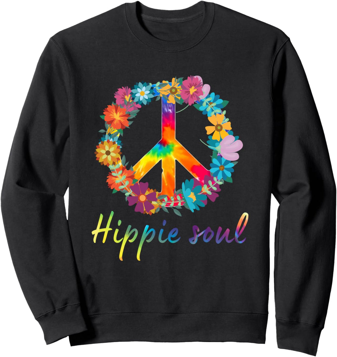 Hippie Peace Acidhead Herren Hippi Groove Damen Flowerpower Sweatshirt