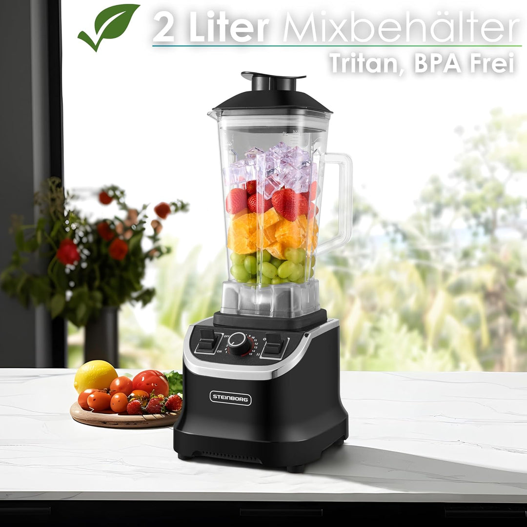 Hochleistungsmixer Professioneller Standmixer 2L BPA Frei Smoothie Maker Gastro Universalmixer Power