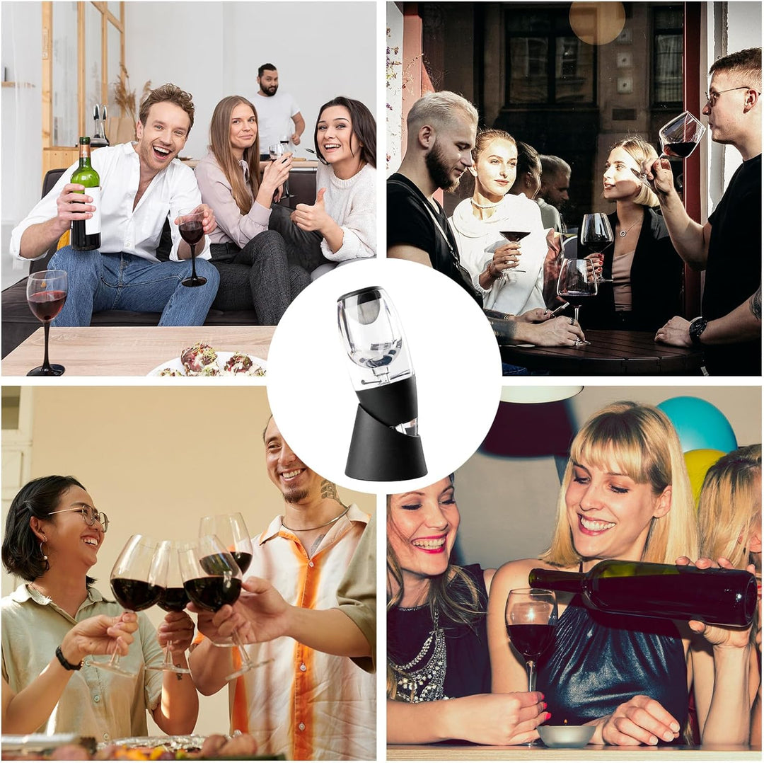 Weinbelüfter Weindekanter Standfuss, Premium Wein-Dekantierer, Wein Dekanter Dekantierer Rotwein Aer