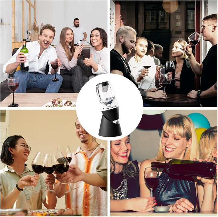 Weinbelüfter Weindekanter Standfuss, Premium Wein-Dekantierer, Wein Dekanter Dekantierer Rotwein Aer