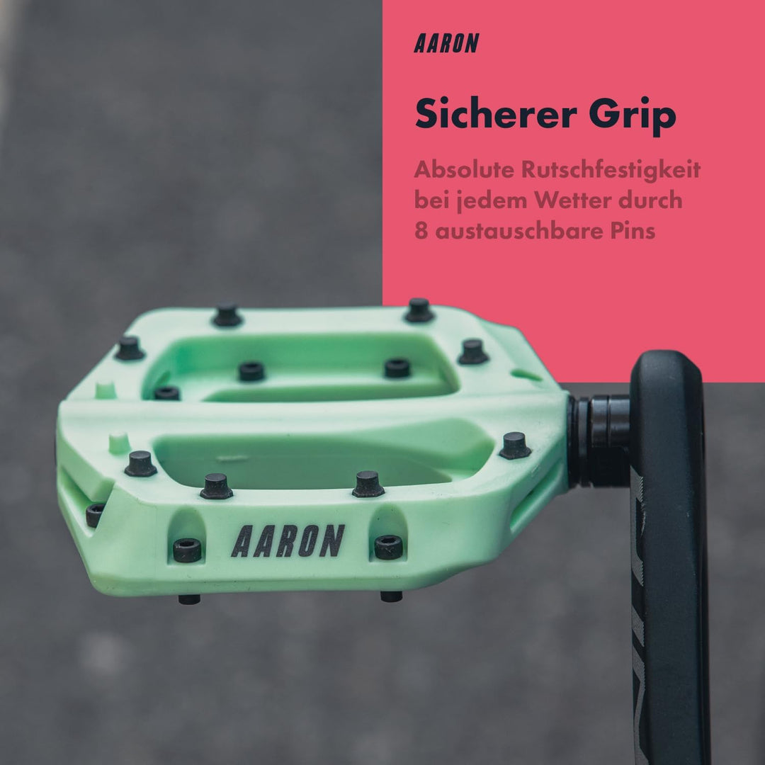 AARON Dirt MTB Pedale aus ultraleichten Nylonfasern mit abgedichtetem Industrie-Kugellager - rutschf