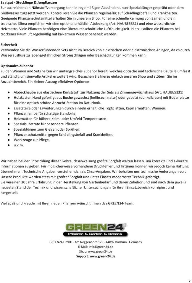 GREEN24 Hydroponik TP24-7 Zimmergewächshaus mit 24 Rundtöpfen Ø 7cm | Zimmer-Gewächshaus mit automat