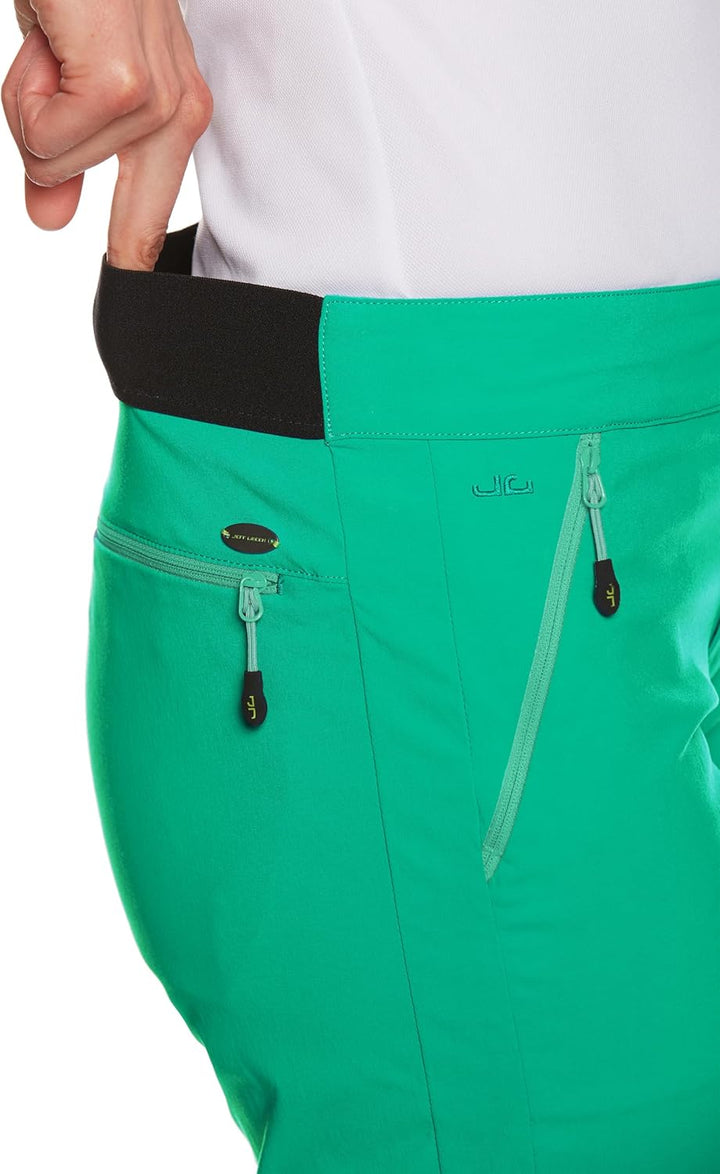 Jeff Green Damen Elastische Schnell Trocknende Kurze Leichte Outdoor Funktions Hose Mina, 36 Aqua Aw