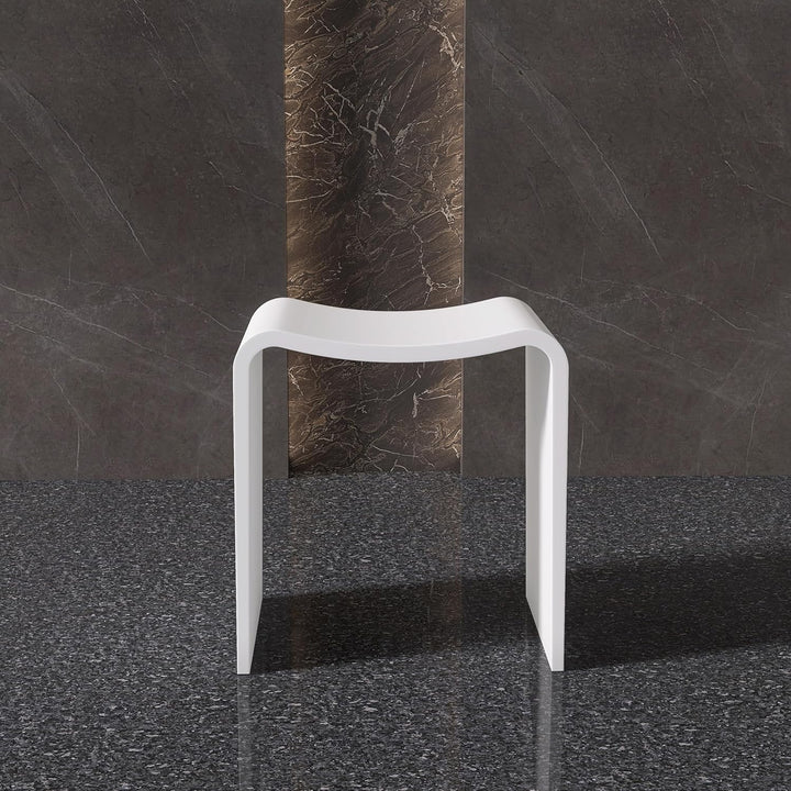 Duschhocker Modern Duschstuhl für Senioren 150 kg, Rutschfester Badhocker luxuriöser Kunststein Bade