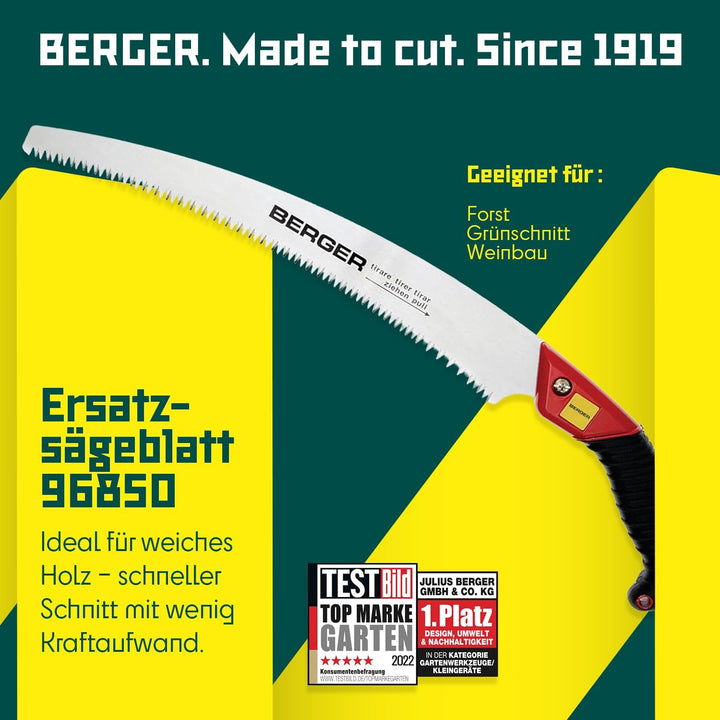 Berger Sägeblatt 96850 für Astsäge 64850, Länge: 33 cm Original Ersatzteil Ersatzsägeblatt 33 cm, Er