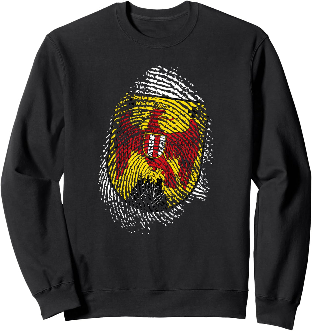 Burgenland Flagge Wappen Fingerabdruck Geschenk Sweatshirt