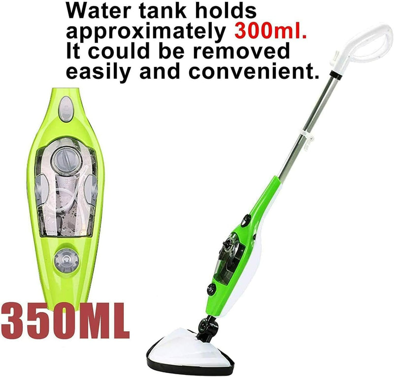 Dampfreiniger 10 in 1 1300 W Mop Cleaner mit 350 ml Wassertank mit heissem Wasserdampf gegen Bakteri