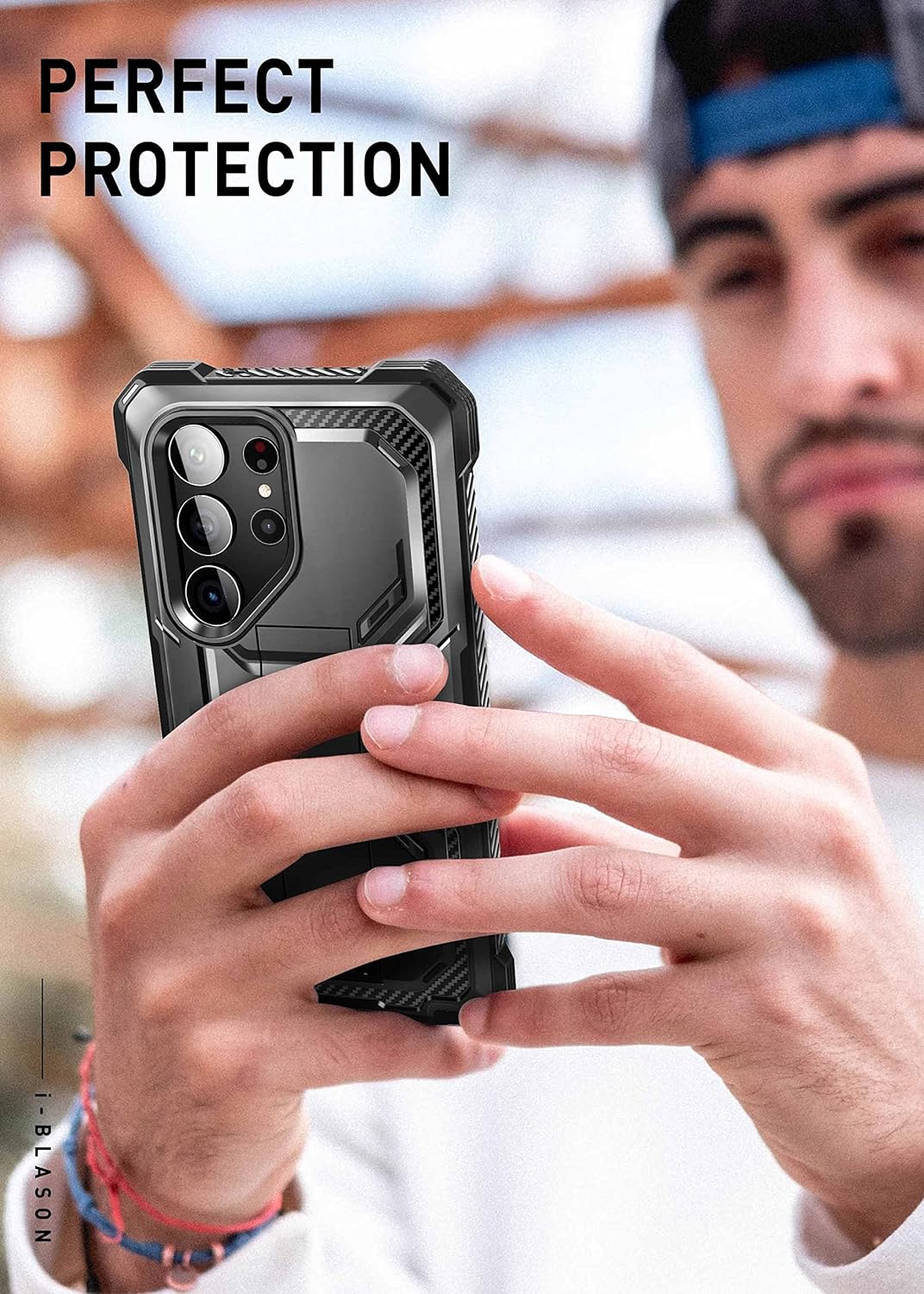 i-Blason Armorbox Series Hülle für Samsung Galaxy S23 Ultra 5G Bumper Case mit 2 Vorderseite (ohne D