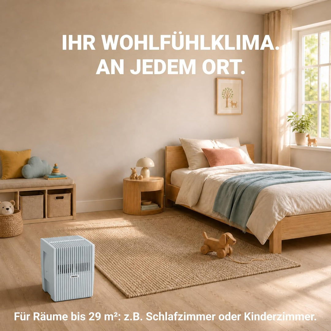 Venta Luftbefeuchter LW15 Classic Original, sehr leise 20 dB(A), energieeffizient 2 Watt, hygienisch