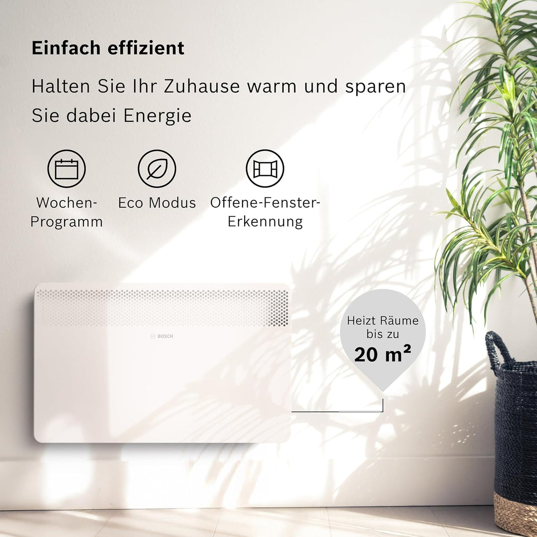 Bosch Heat Convector 4000-20 - Elektrischer Konvektor für Räume bis zu 20 m² - Individuell Einstellb