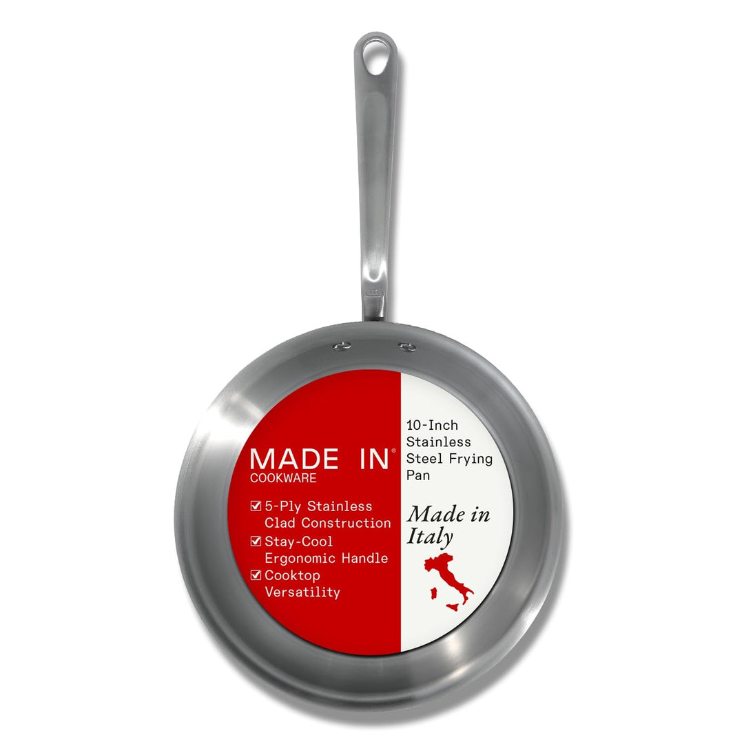 Made In Cookware – 25,4 cm Edelstahl-Bratpfanne – 5-lagige Edelstahlbeschichtung – Professionelles K