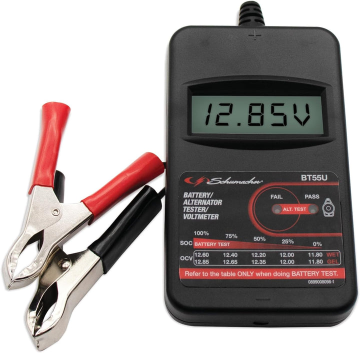Schumacher Auto Batterietester Compact BT55 - Überprüfung der Lichtmaschinenspannung im Auto - Kompa