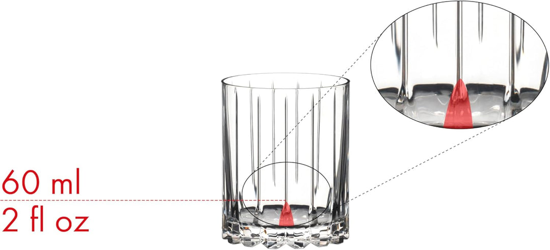 Riedel Drink Specific Glaswaren Double Rocks Set von 4 Stück, 57 ml Double Rocks, 4er-Set, Double Ro