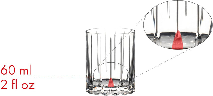 Riedel Drink Specific Glaswaren Double Rocks Set von 4 Stück, 57 ml Double Rocks, 4er-Set, Double Ro