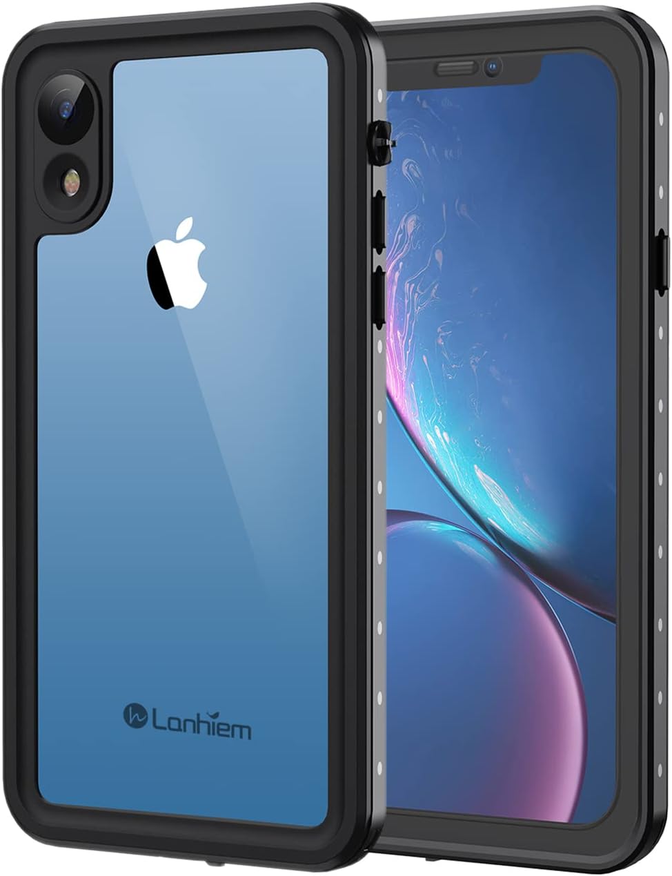 Lanhiem für iPhone XR Hülle, [IP68 Zertifiziert Wasserdicht] 360 Grad Handyhülle, Stossfest Staubdic