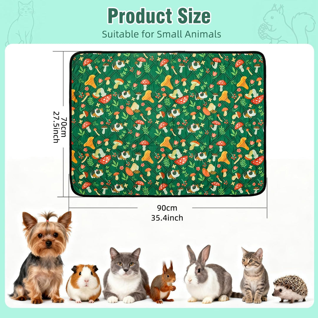 2 Stück PIPI Pads 90x70cm für Meerschweinchen, wasserdichte &amp; rutschfeste Unterlage mit 4 Lagen, sup
