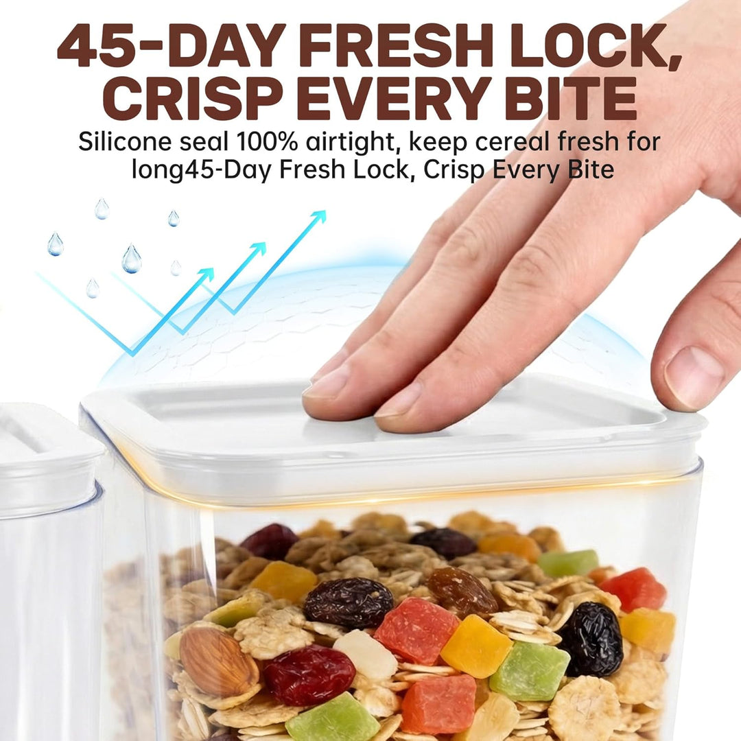 Sinceroduct Müslispender 2er Pack, Cereal Dispenser 3L Grosse luftdichte Müsli-Speicherkisten, Cornf