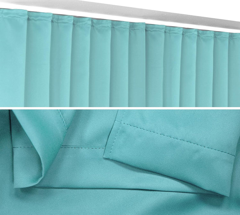 BEAUTEX Verdunkelungsgardine mit Kräuselband U-Band, Blackout Vorhang Blickdicht abdunkelnd, Grösse