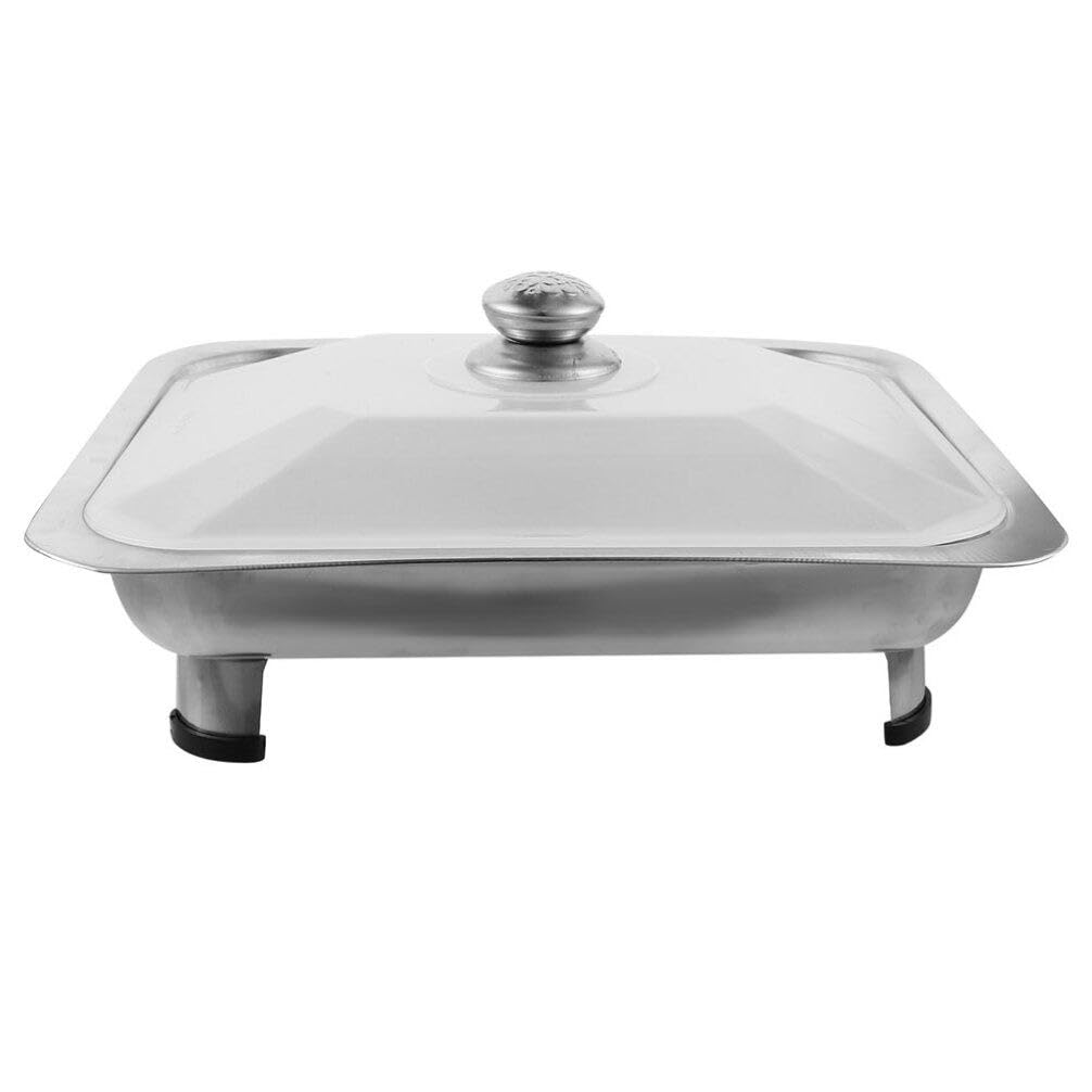 iplusmile Serviertablett Mit Deckel Aus Edelstahl Flacher Buffetbehälter Warmhaltebehälter Für Buffe