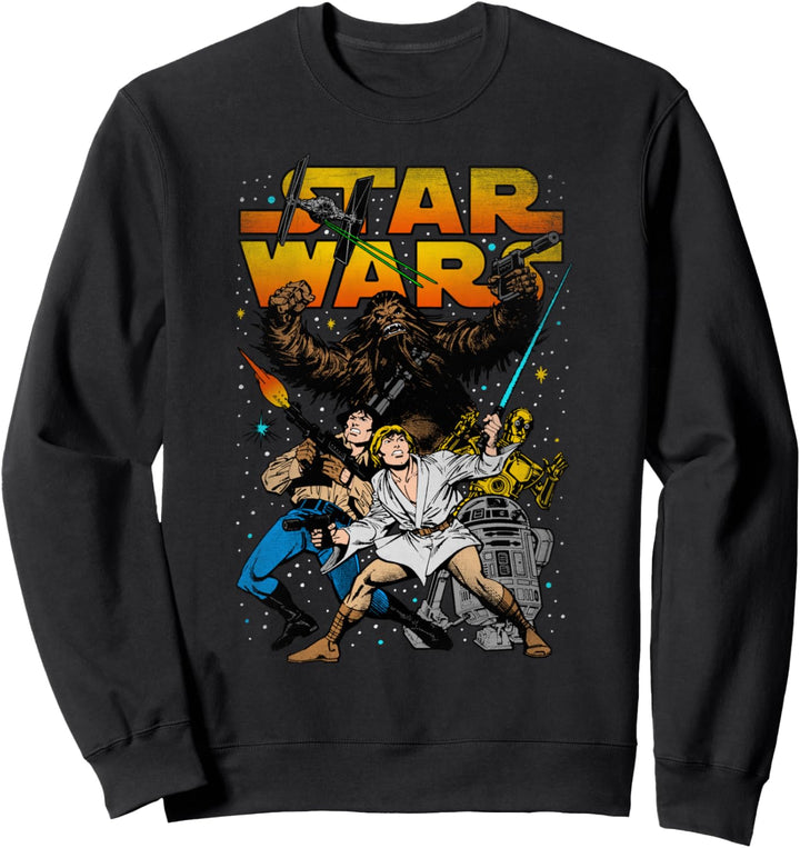 Star Wars Group Shot Hero's Distressed Poster Sweatshirt