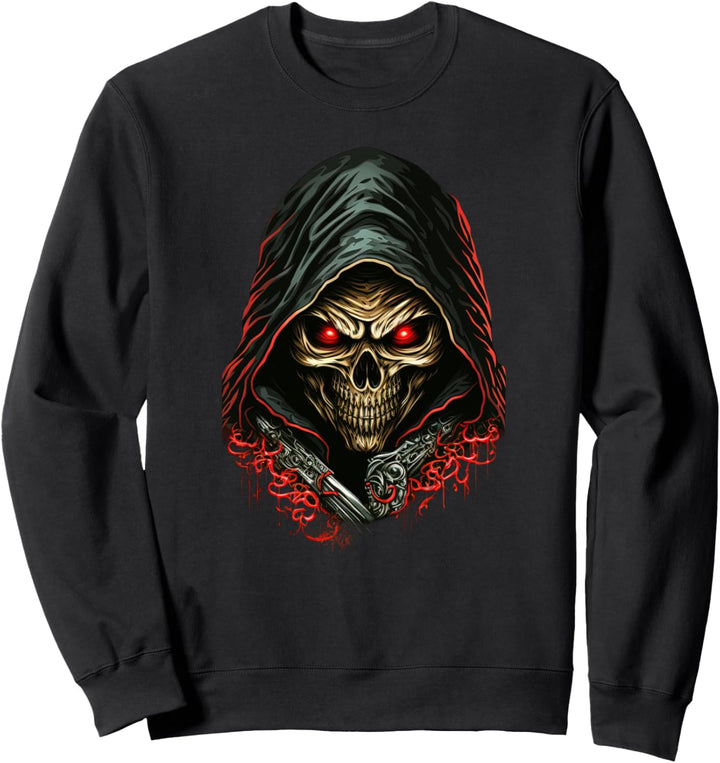 Tod Sensenmann Kopf - Untote Tod Okkult Gothic Sweatshirt