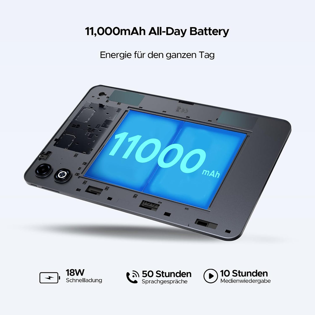 Tab G6 Max Android 16 Tablet 13,4 Zoll FHD+ 90Hz 32GB RAM+256GB ROM 11000mAh Tablet mit SIM Card Slo