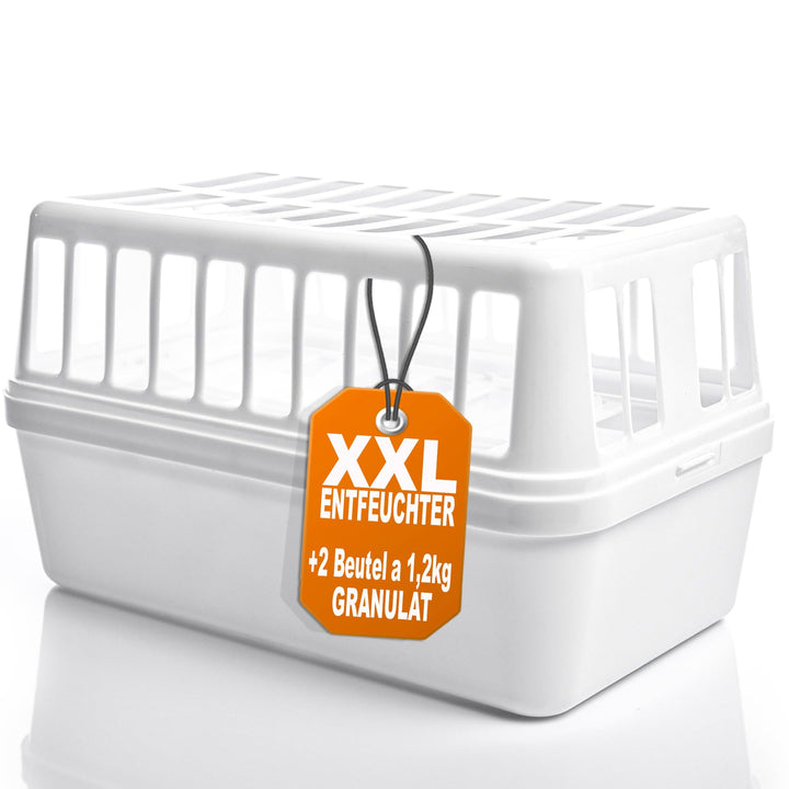 BigDean 2 Stück Luftentfeuchter + 4x 1,2kg Luftentfeuchtergranulat Nachfüllpack – Feuchtigkeits-Stop