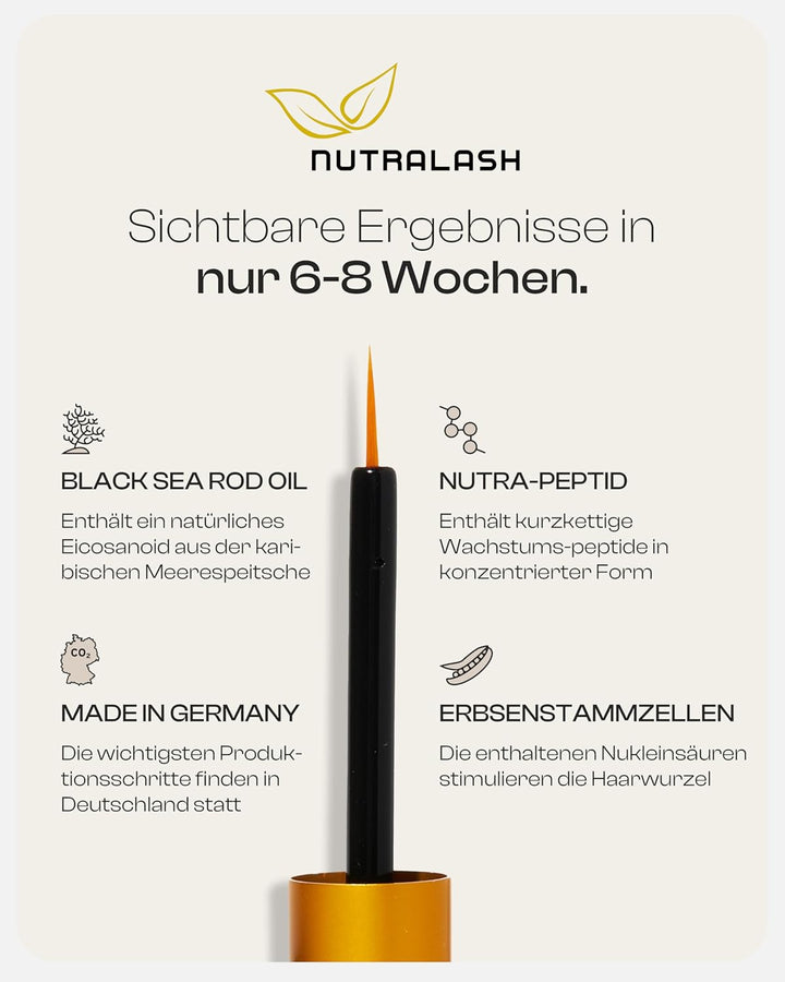 Nutralash Eyelash Formula 2.0 – Wimpernserum für lange Wimpern in nur 6-8 Wochen I Lash Serum I Wimp