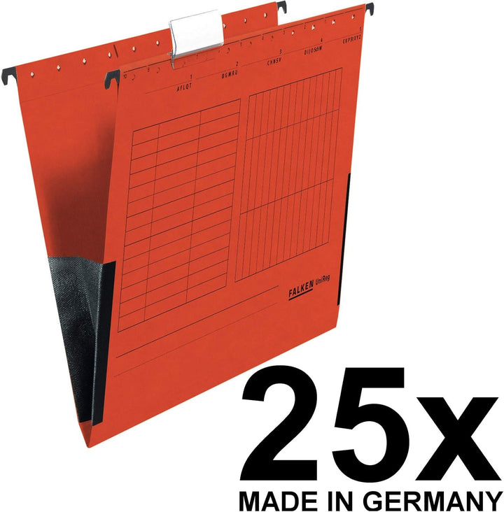 Original Falken 25er Pack Hängetasche UniReg. Made in Germany. Aus Recycling-Karton für DIN A4 mit L