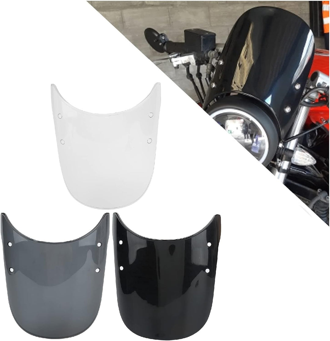 Yctze Motorrad Windschutzscheibe, Motorrad Windschutzscheibe Universal Anti-Crack Scratch Resistant