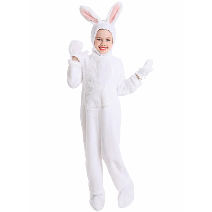 Kinder-Osterhasen-Kostüm, Kaninchen-Tier-Plüsch-Set, Einteiler für Kinder, Weihnachten, Halloween, C