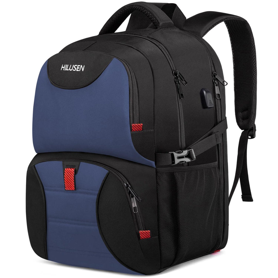 HILUSEN Gross Rucksack Herren 50L,Arbeit Rucksack Laptop Rucksack Herren 17.3 Zoll Schulrucksack mit