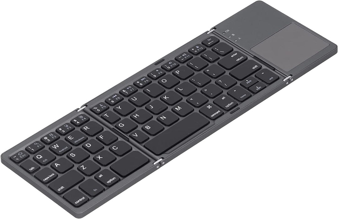 ASHATA Zusammenklappbare Bluetooth-Tastatur, Faltbare Wiederaufladbare Bluetooth-Tastatur mit TouchP
