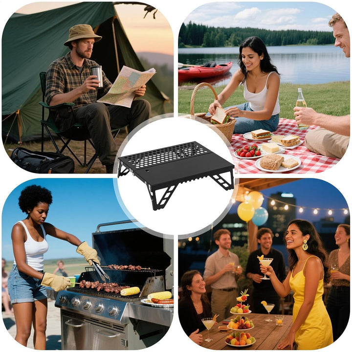 Grill | Aluminiumlegierung Zusammenklappbarer Grill Für | Outdoor Kochen Garten Terrasse Picknick Gr