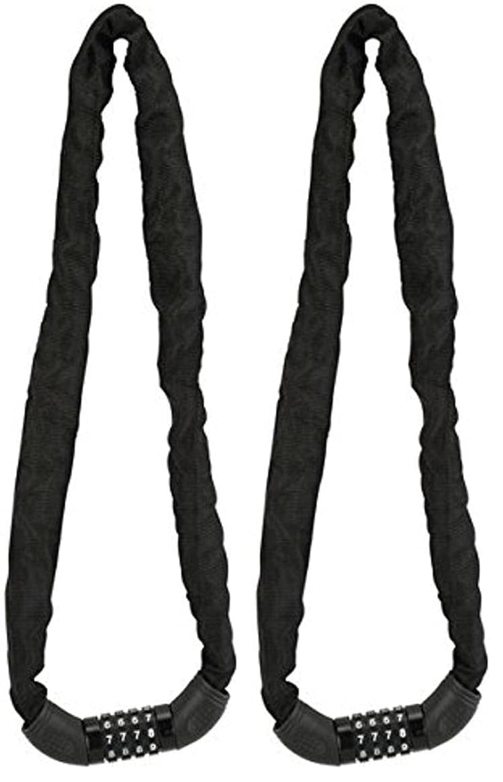 FISCHER Fahrrad Kettenschloss, Länge: 90 cm, mit Zahlenschloss, aus Stahl, hohe Sicherheit, schwarz