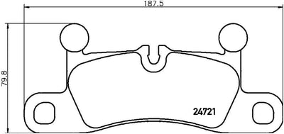 HELLA PAGID 8DB 355 015-101 Bremsbelagsatz - T1937 - Dicke/Stärke: 17.2mm - Bremssystem: Brembo - fü