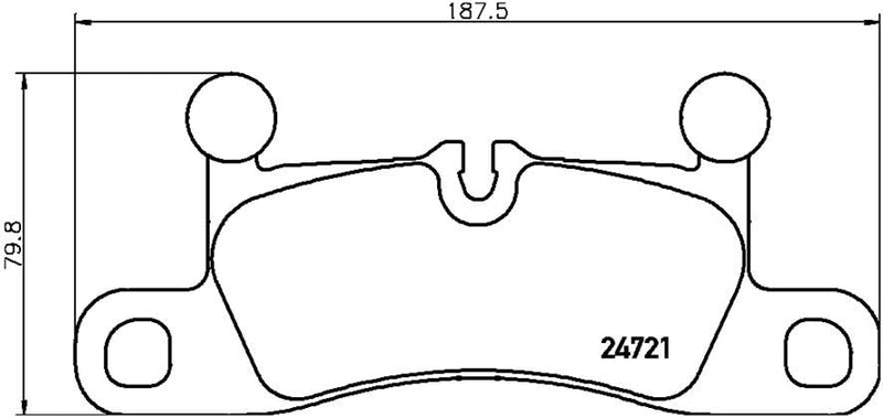 HELLA PAGID 8DB 355 015-101 Bremsbelagsatz - T1937 - Dicke/Stärke: 17.2mm - Bremssystem: Brembo - fü