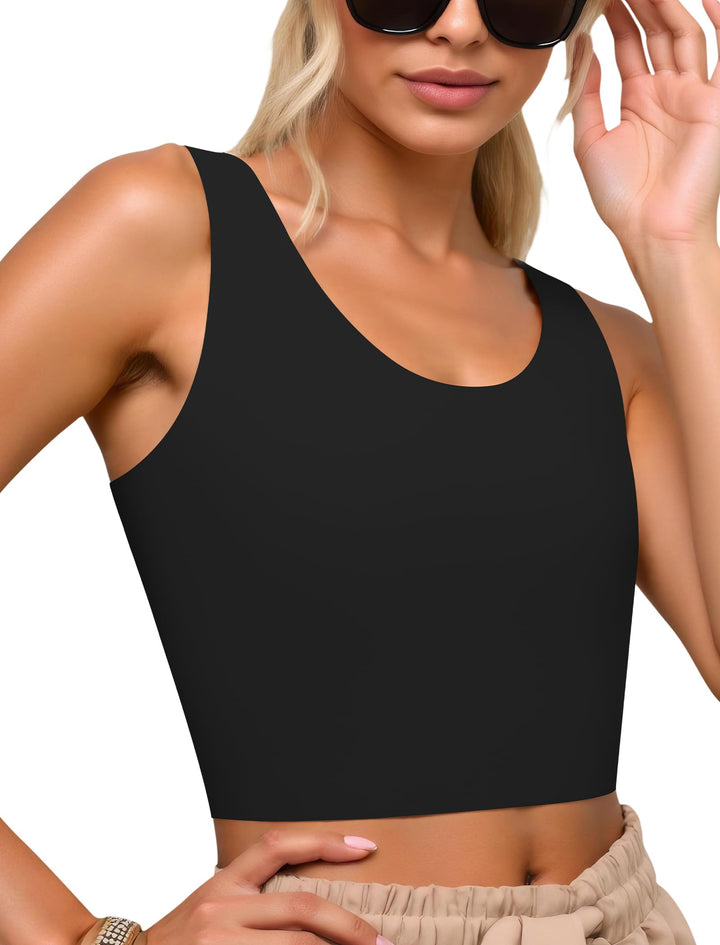 XUJI Binder Trans FTM Brust Binder Transgender Nahtloser Kompression BH L Schwarz, L Schwarz