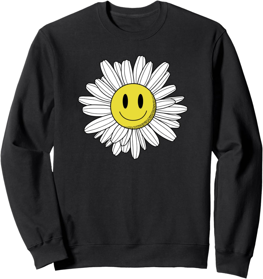 Trendy Big Smiling Daisy Sweatshirt