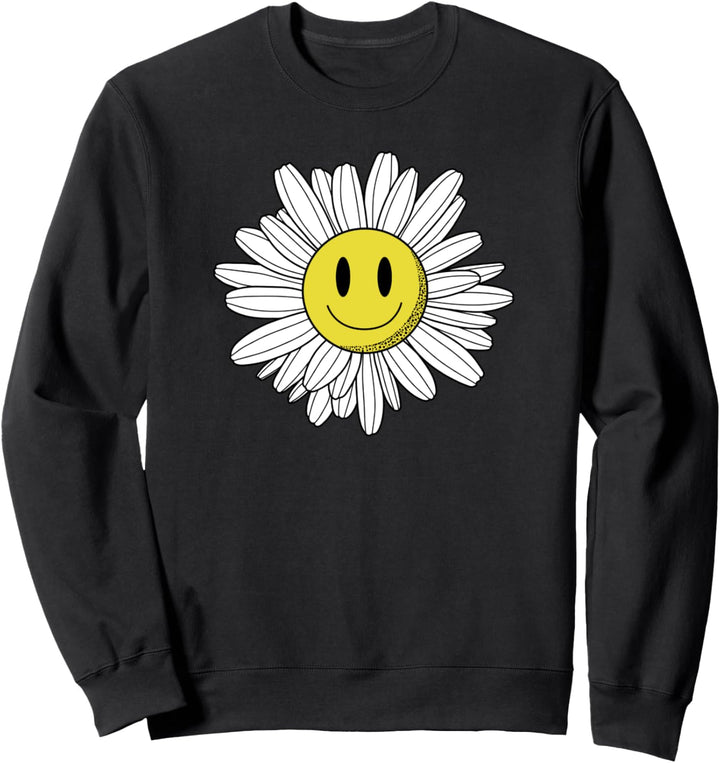 Trendy Big Smiling Daisy Sweatshirt