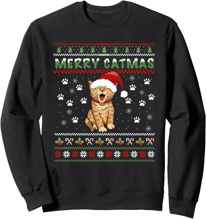 Weihnachten mit süsser Katze - Merry Christmas Merry Catmas Sweatshirt