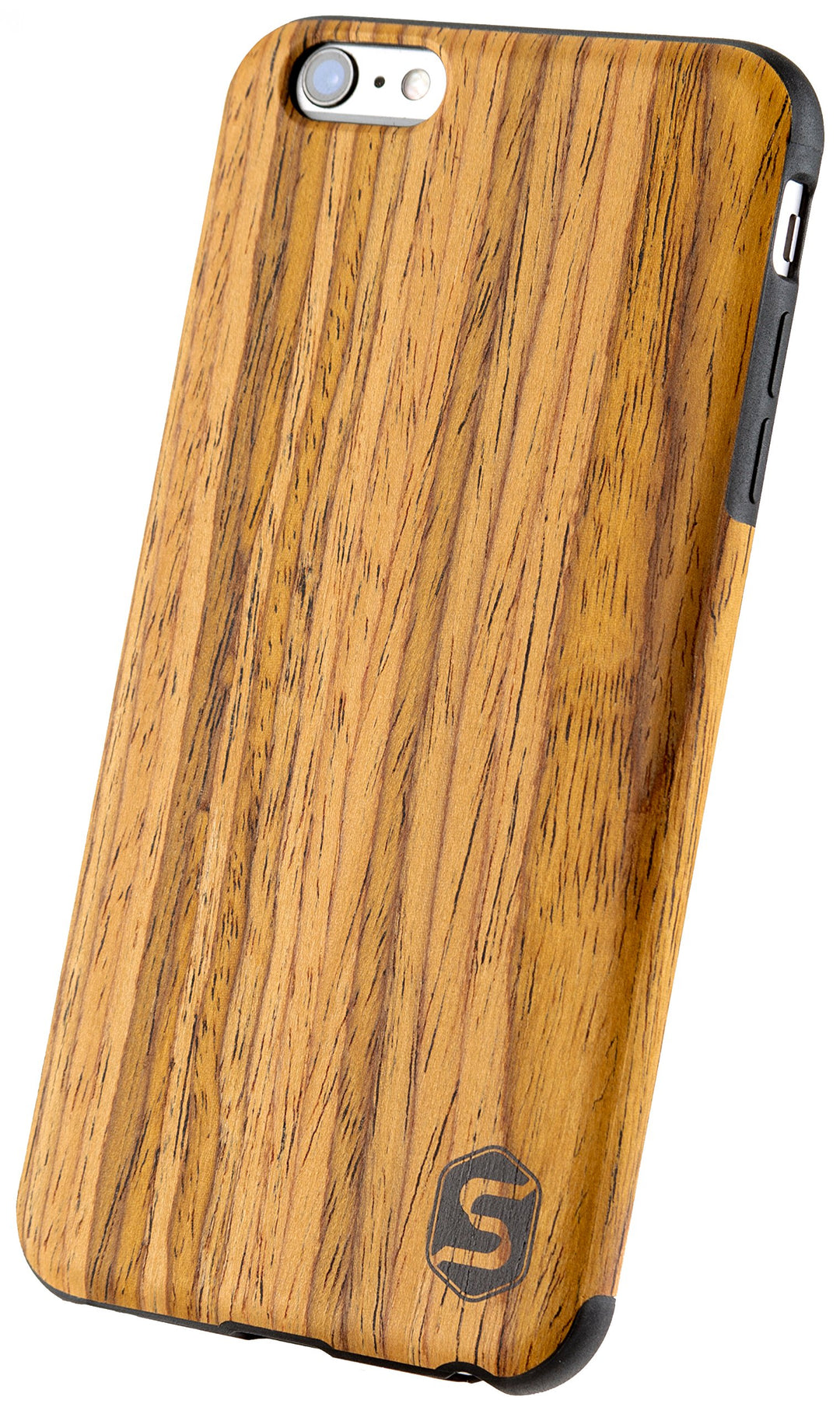 Sebastian Sturm Handyhülle Maxi | Hergestellt aus echtem Holz Teak in Einer TPU-Hülle | Kompatibel m