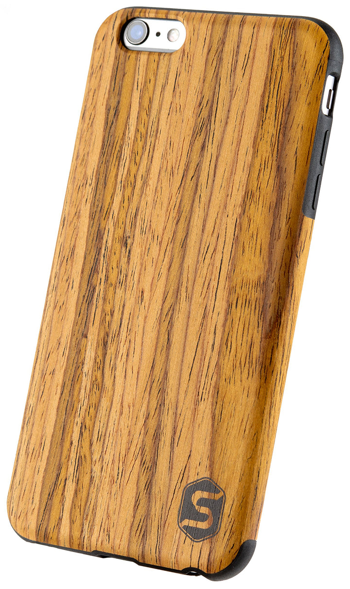 Sebastian Sturm Handyhülle Maxi | Hergestellt aus echtem Holz Teak in Einer TPU-Hülle | Kompatibel m