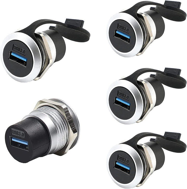 PENGLIN USB 3.0 Panel Mount Koppler 5 Stück, USB-Durchgangsanschluss, Buchse zu Buchse Bulkhead Exte